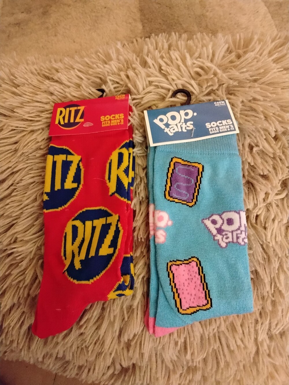 NWT unisex "snack" socks. Two Pair